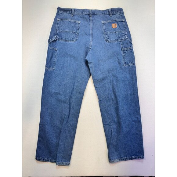 Carhartt Mens Dungaree Fit Jeans Size 40x34 Blue Denim Cotton - Picture 6 of 11